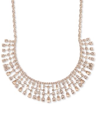 Givenchy - Gold-Tone Crystal Drape Statement Necklace, 16" + 3" extender