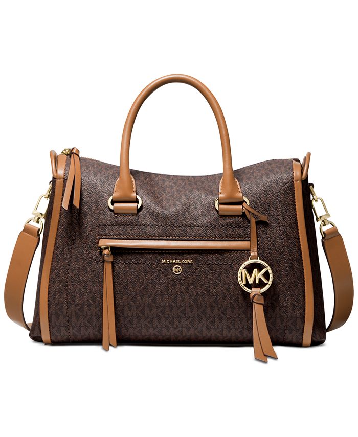Michael Kors Signature Carine Medium Satchel & Reviews - Handbags &  Accessories - Macy's