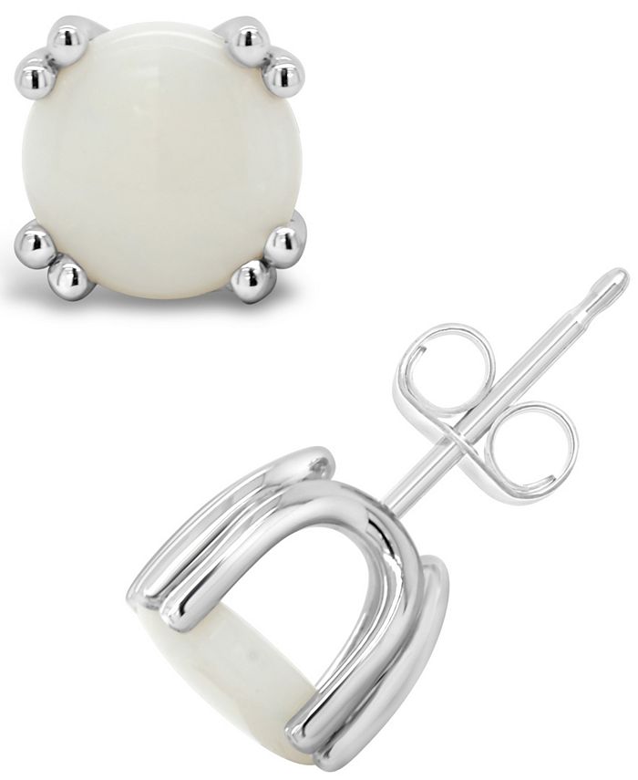 Macy's - Opal (1-5/8 ct. t.w.) Stud Earrings in Sterling Silver