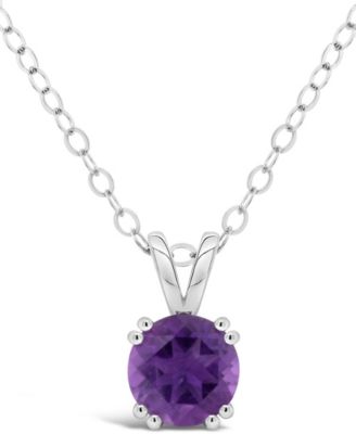 Gemstone Pendant Necklace in Sterling Silver