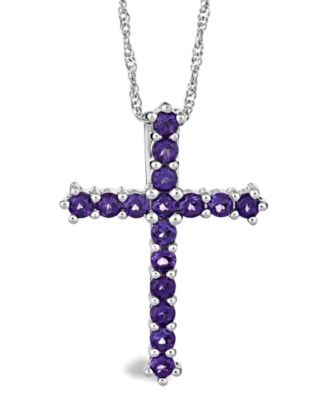 Macy's - Amethyst (1-5/8 ct. t.w.) Pendant Necklace in Sterling Silver