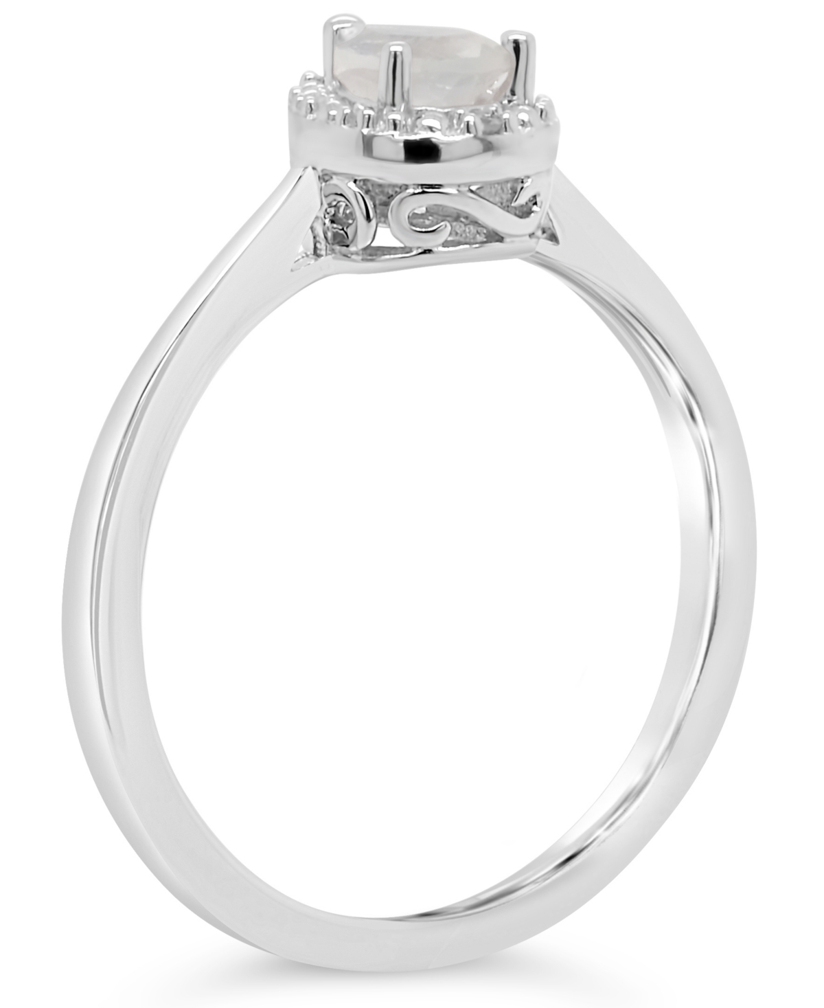 Swiss Blue Topaz (1/2 ct. t.w.) and Diamond Accent Pear Teardrop Ring in Sterling Silver (Also Available in Other Gemstones)