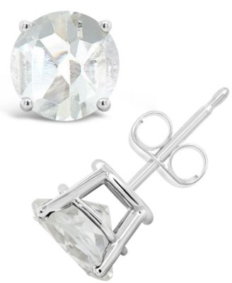 Macy's - Gemstone (7mm) Stud Earrings in Sterling Silver