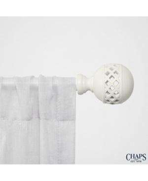 Chaps Home Lattice Window Curtain Rod and Finial Set