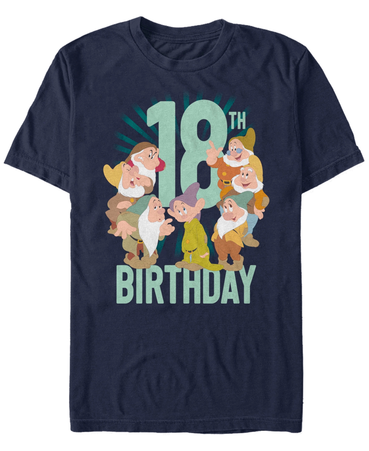 Men's Dwarves 18 Birthday Short Sleeve Crew T-shirt - Navy