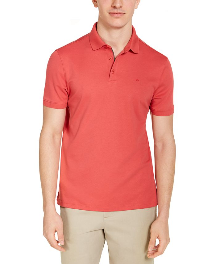 Calvin Klein Men's Liquid Touch Solid Polo Shirt - Macy's