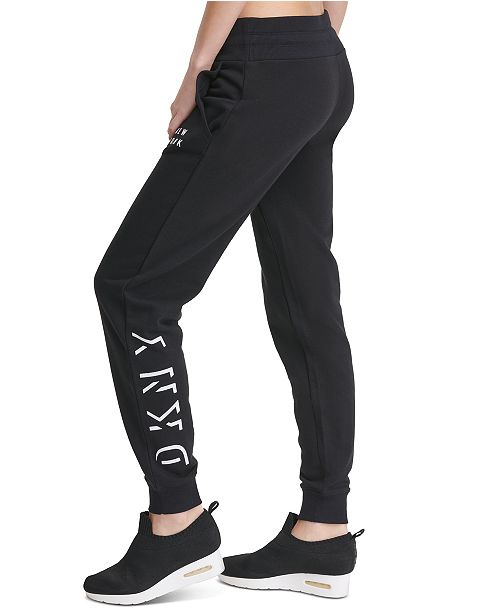 DKNY Sport Flocked-Logo Joggers & Reviews - Pants & Leggings - Women - Macy's