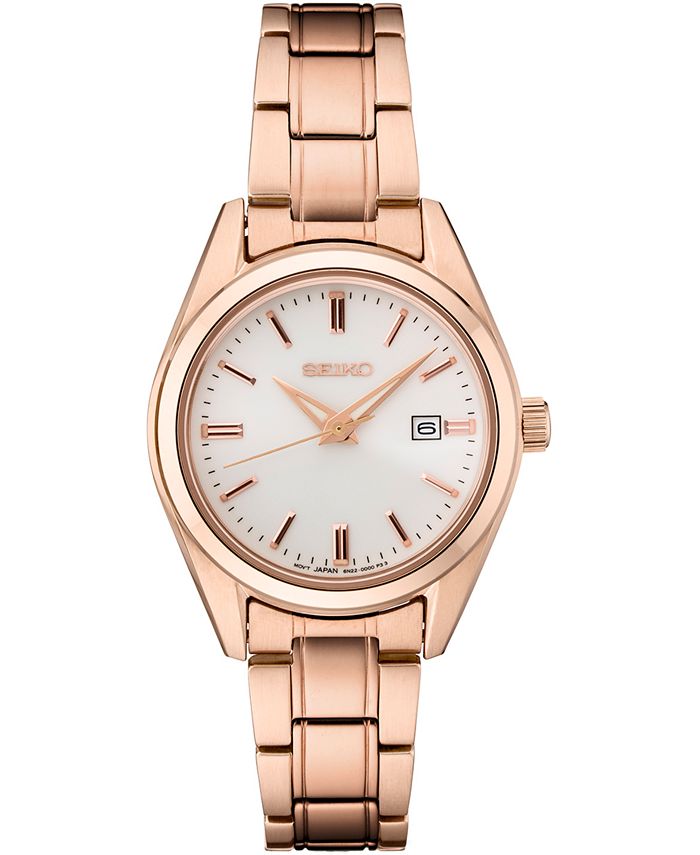 Seiko rose gold watch womens hotsell