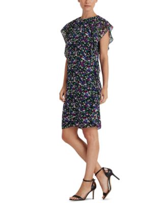 ralph lauren georgette shift dress