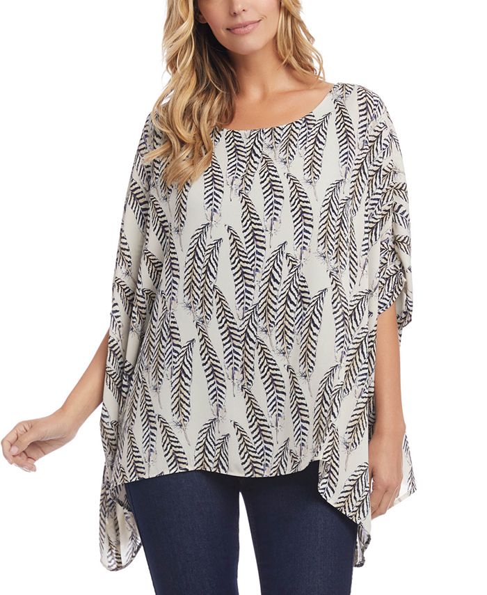 Karen Kane Printed Scarf Top Reviews Tops Women Macy S