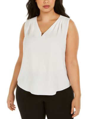 macys sleeveless tops