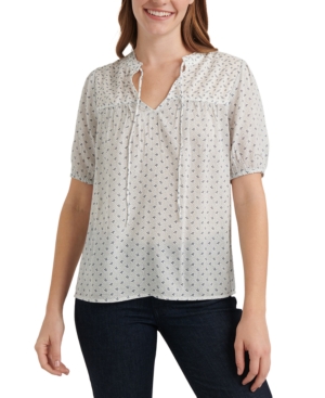 image of Lucky Brand Printed Cotton Top