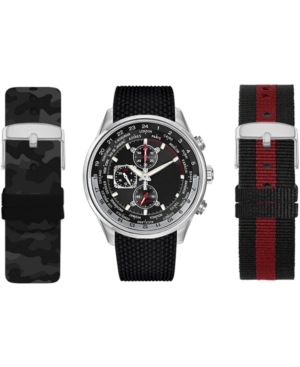 American Exchange Men's Interchangeable Strap Watch 45mm Gift Set