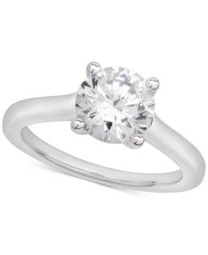 image of Certified Diamond Solitaire Engagement Ring (2 ct. t.w.) in 18k White Gold