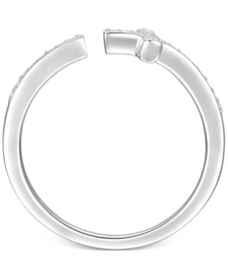 Diamond East-West Cross Ring (1/8 ct. t.w.) in Sterling Silver