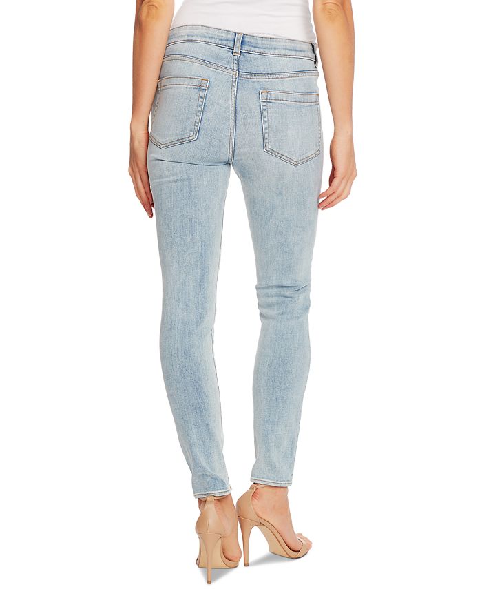 CeCe Contrast-Trim Skinny Jeans - Macy's