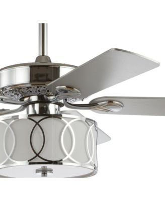 Circe 52" 3-Light Drum Shade Led Ceiling Fan with Remote