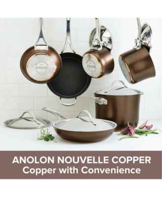 Nouvelle Copper Luxe Sable Hard-Anodized Non-Stick Cookware Set, 11 Piece
