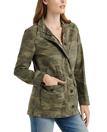 Lucky Brand Women's Anorak Camo Hooded Lined Water Resistant