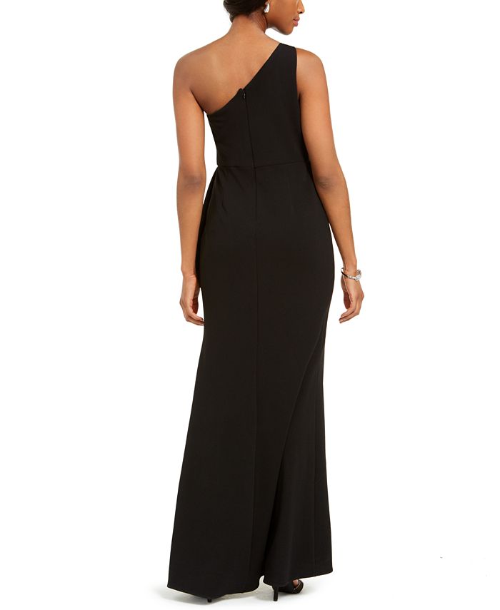 Adrianna Papell Ruffled One-Shoulder Gown - Macy's
