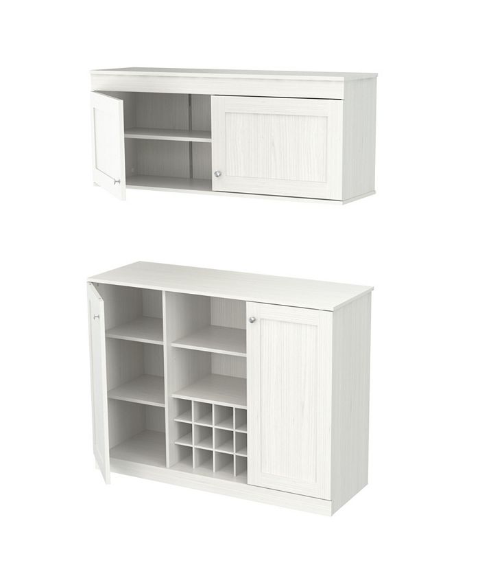 Inval America Shaker Style 2 Piece Wine Rack Buffet Set & Reviews