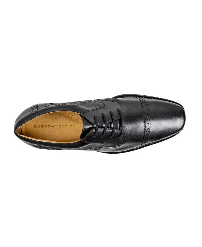 Oxford Sandro Moscoloni Cuir Noir - Taille 13 D - Neuf Avec Petits Défauts