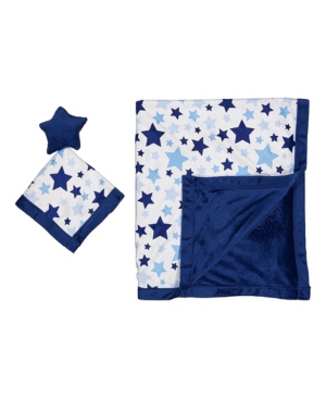 Jesse & Lulu Jesse Lulu Baby Boys And Girls 2-piece Blanket And Toy Security Blanket Set In Navy