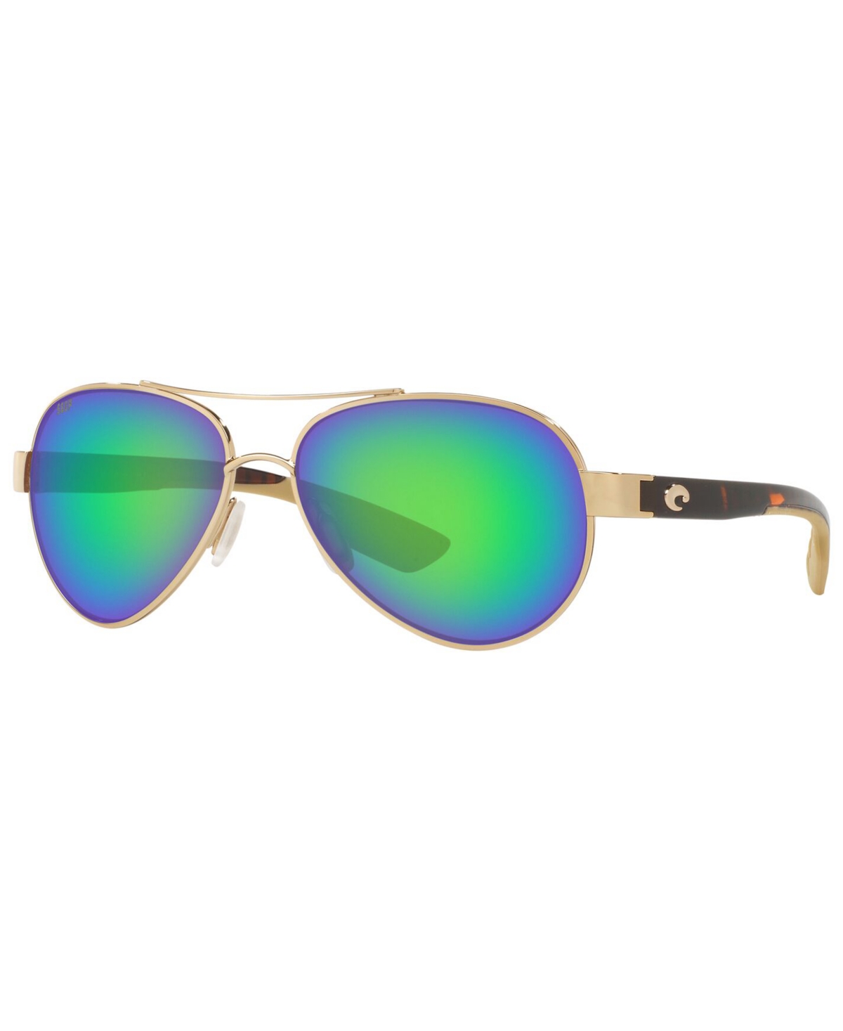 Costa Del Mar Unisex Polarized Sunglasses, Loreto In Rose Gold,green Mir P