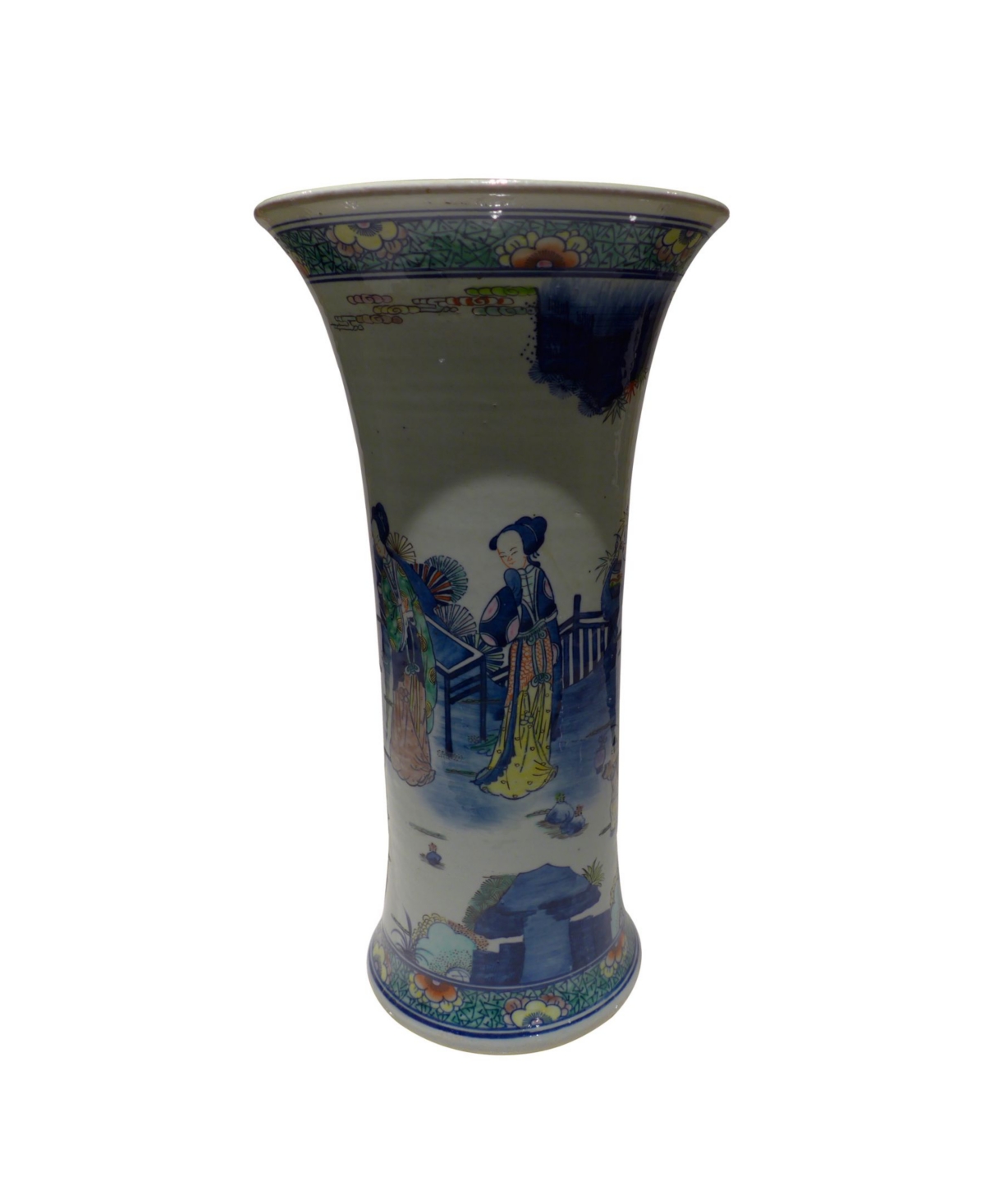Dessau Home Hand Painted Ming Style Vase