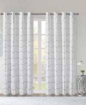 White Geometric Curtains Drapes Macy S