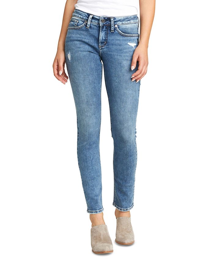 Silver Jeans Co. Suki Distressed Slim-Fit Jeans - Macy's