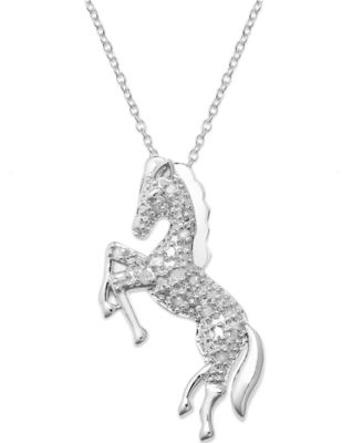 horse diamond pendant