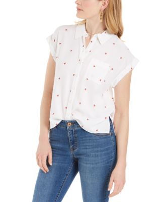 Style & Co - Watermelon-Print Camp Shirt