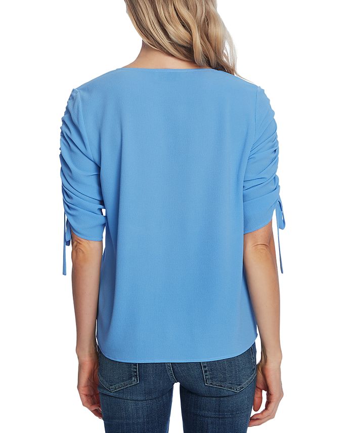 Cece Ruched Sleeve V Neck Top And Reviews Tops Women Macys 