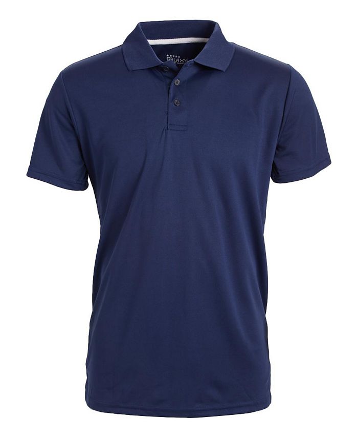Galaxy By Harvic Men's Tagless Dry-Fit Moisture-Wicking Polo Shirt - Macy's
