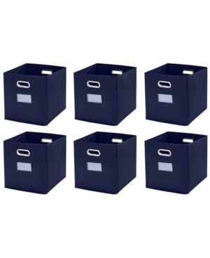 Ornavo Home 6-pack. Folding Storage Bins In Navy