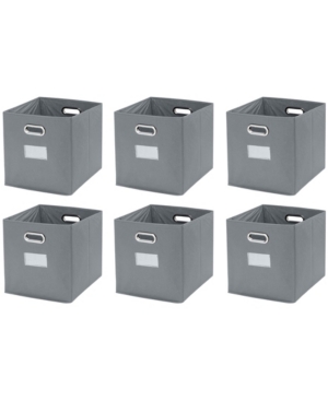 Ornavo Home 6-pack. Folding Storage Bins In Gray