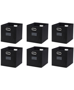 Ornavo Home 6-pack. Folding Storage Bins In Black