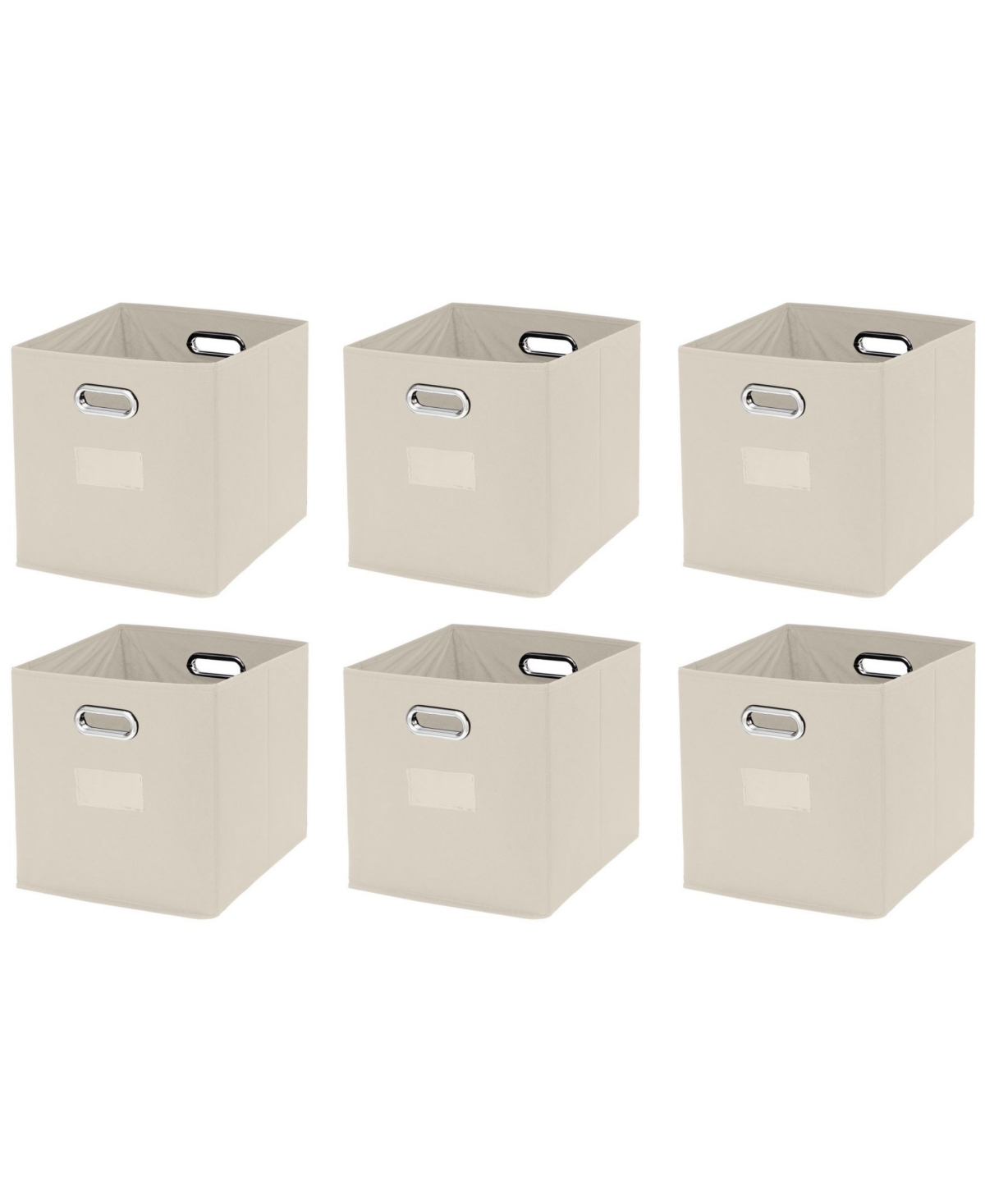 6-Pack. Folding Storage Bins - Teal
