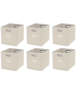 Ornavo Home 6-pack. Folding Storage Bins In Beige