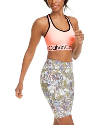 macy's calvin klein sports bra