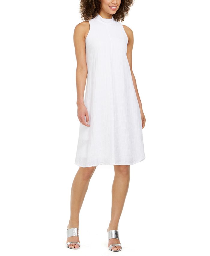 Calvin Klein Petite Bow-Neck A-Line Dress - Macy's