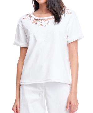 image of Fever Embroidered Cut-Out Sweatshirt