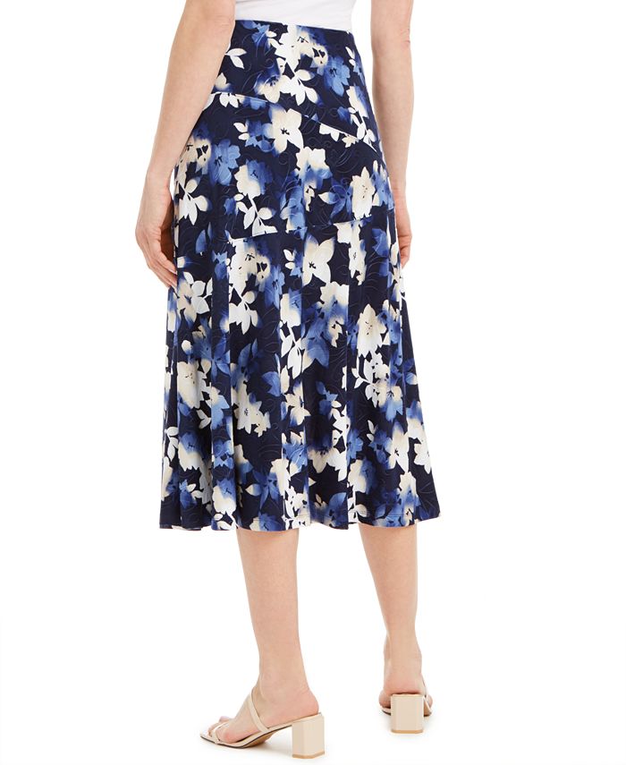 JM Collection Printed Midi Skirt, Created for Macy's - Macy's