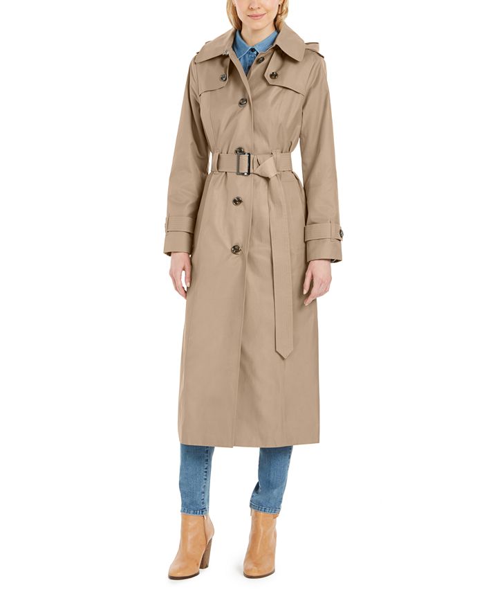 London Fog Hooded Water-Repellent Trench Coat, Created for Macy's - Macy's