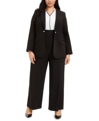 calvin klein plus size pant suits