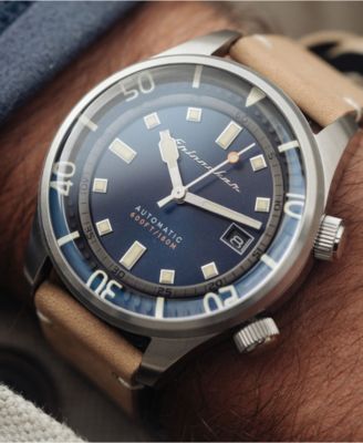 Men's Bradner Automatic Brown Genuine Leather Strap Watch 42mm