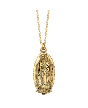 image of Gratitude & Grace Gold Flash Plated Virgin Mary Pendant Necklace