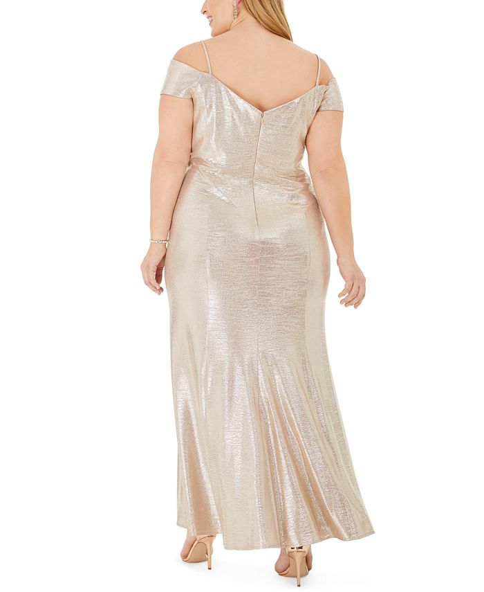 nightway plus size sequin flowy gown