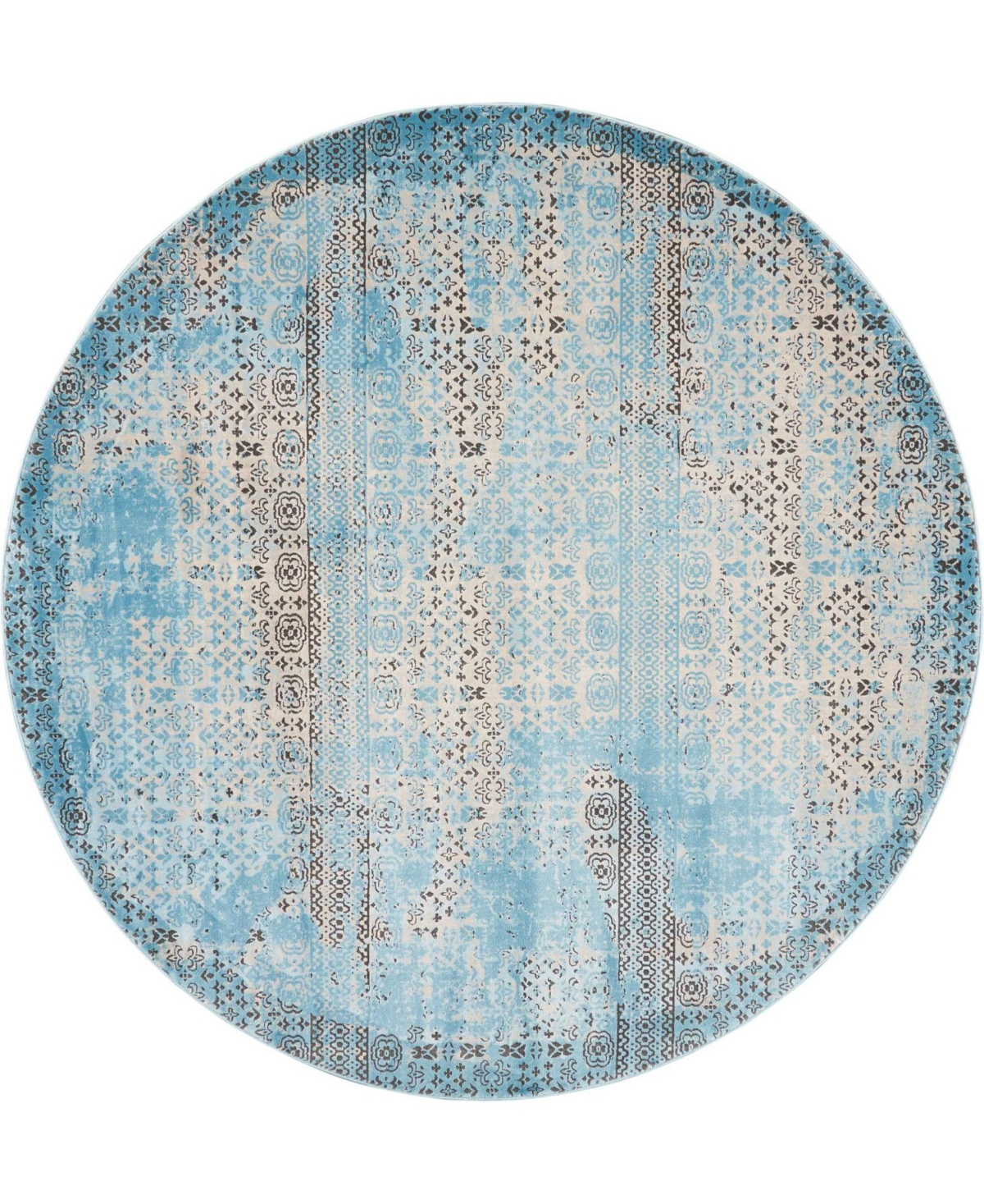 Long Street Looms Fate FAT01 7'10in Round Area Rug - Blue